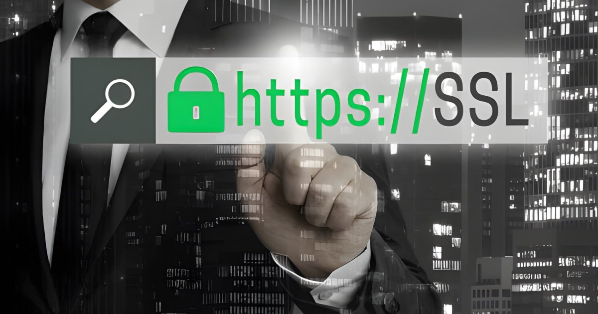 SSL certificate showing HTTPS secure website connection with padlock icon