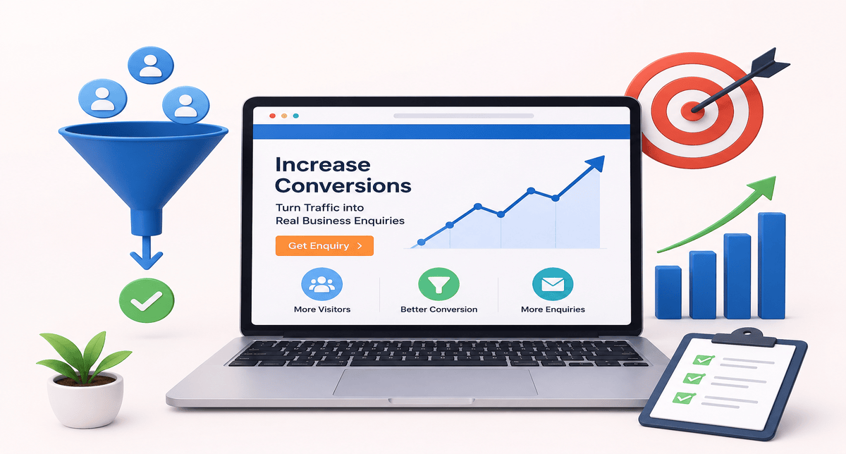 Conversion optimization services to improve website conversion rate and business enquiries