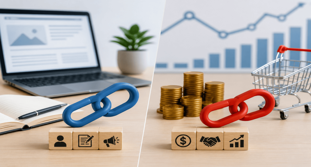 Comparison of guest posting and paid backlinks for SEO strategy.